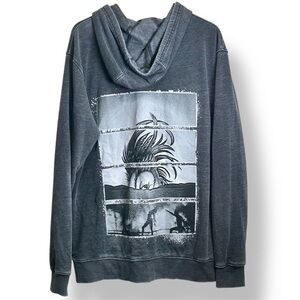 Cirque du Soleil Mystère Zip Hoodie Gray Graphic Jacket Size L